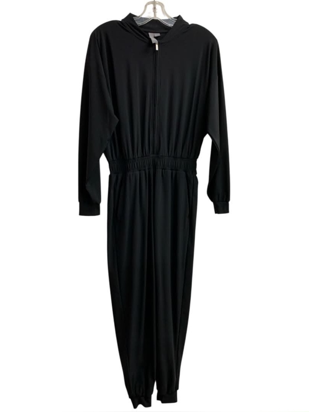 Sweaty Betty Black Long-Sleeve Zip Front Jumpsuit Size S